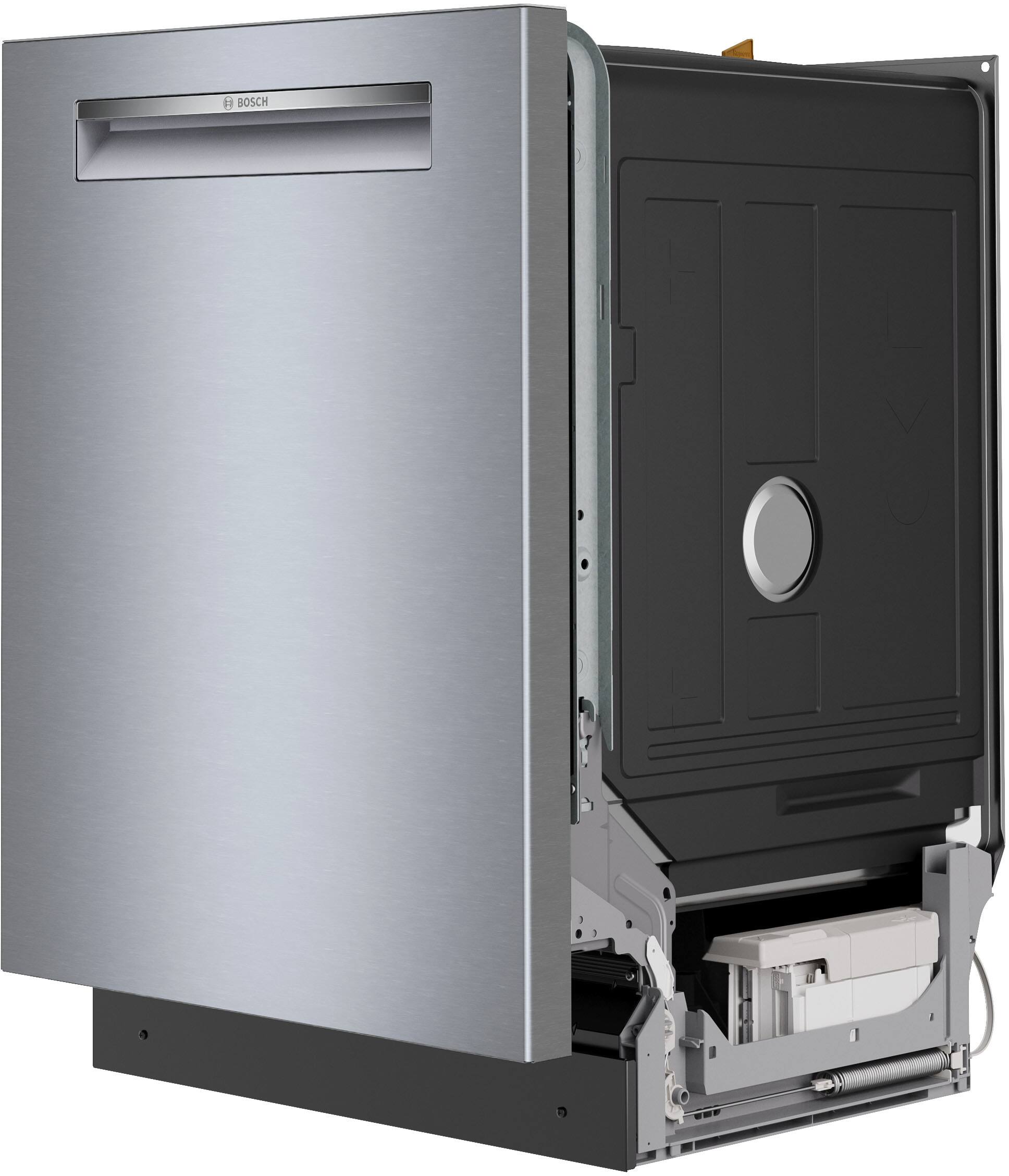 Alt View 3. Bosch - 300 Series 24" Top Control Smart Built-In Tub Dishwasher with 3rd Rack and Zone Wash, 46 dBA - Stainless Steel.