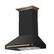 Angle. Forno Appliances - Aria 36 in. Convertible Wall-Mounted Range Hood - Black.