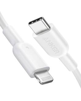 Anker - USB C to Lightning Cable, 321 USB-C to Lightning Cable (6ft - White