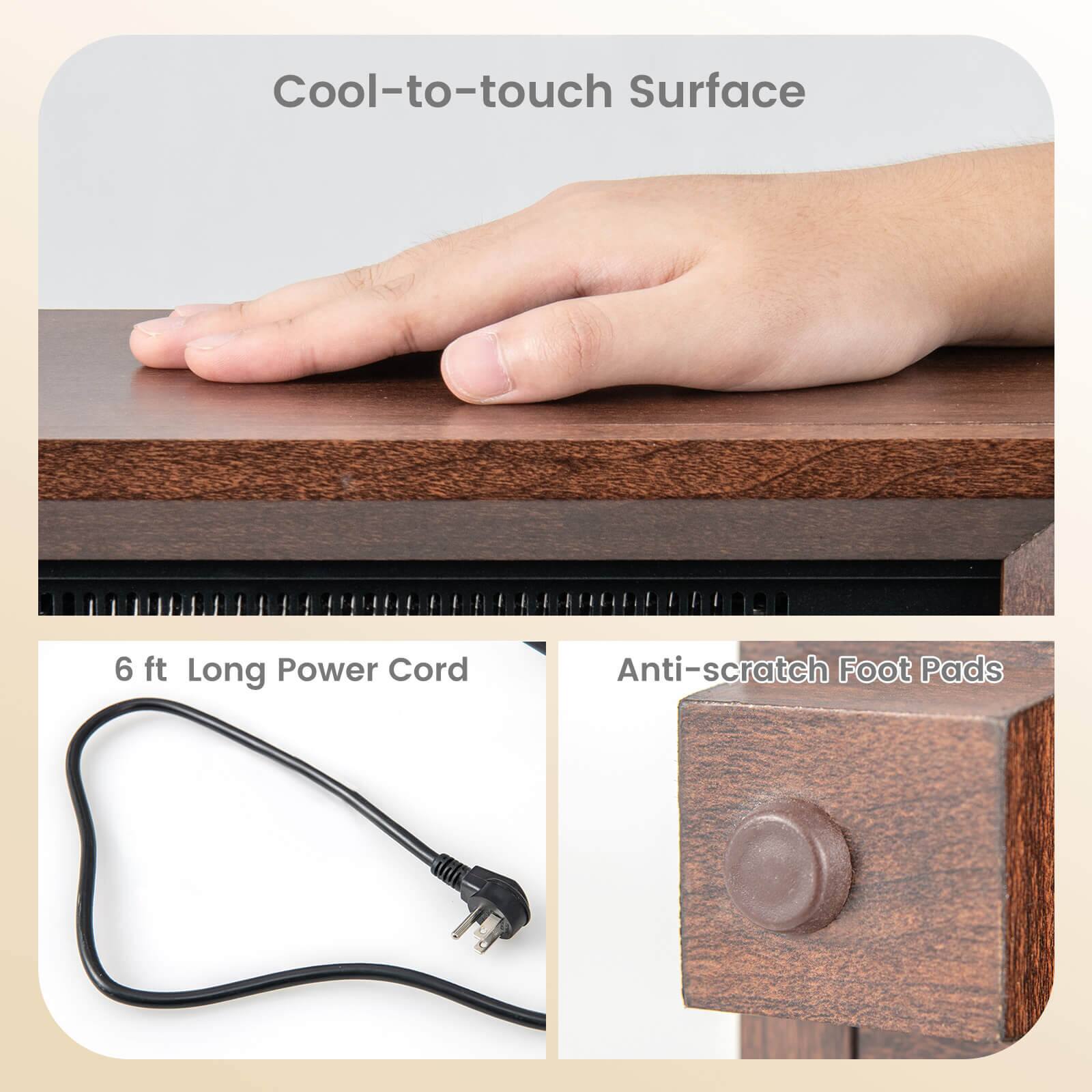 Cool-to-touch Surface

6 ft Long Power Cord

Anti-scratch Foot Pads