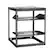 Front. VEVOR - 12U Open Frame Network Rack, 23 in Depth, Wall Mounted or Floor Standing Server Rack, Heavy Duty 4 Post - Black.