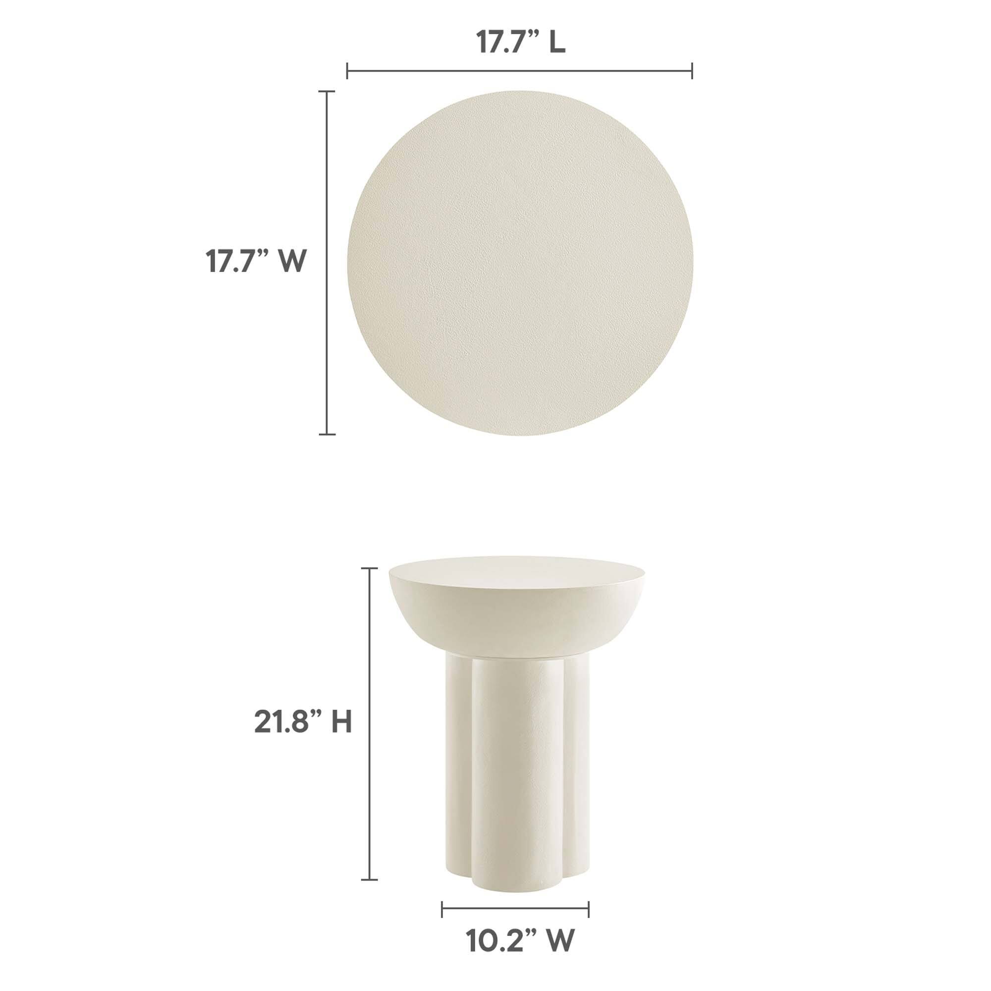 17.7" L  
17.7" W  
21.8" H  
10.2" W