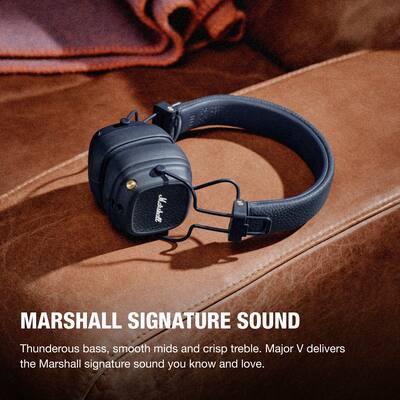 Marshall Major V Wireless On Ear Bluetooth Headphones with Marshall Major V Wireless On Ear Bluetooth Headphones with