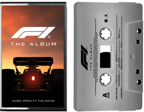 F1
THE ALBUM
MUSIC FROM F1 THE MOVIE
A SIDE
DOLLA MOO
MCRAE
TATE
CAT
ACOO
SHEERAN
EO
TOLIVER
NDO
RAVE
RICCH
RODDY
BOY
BURNA