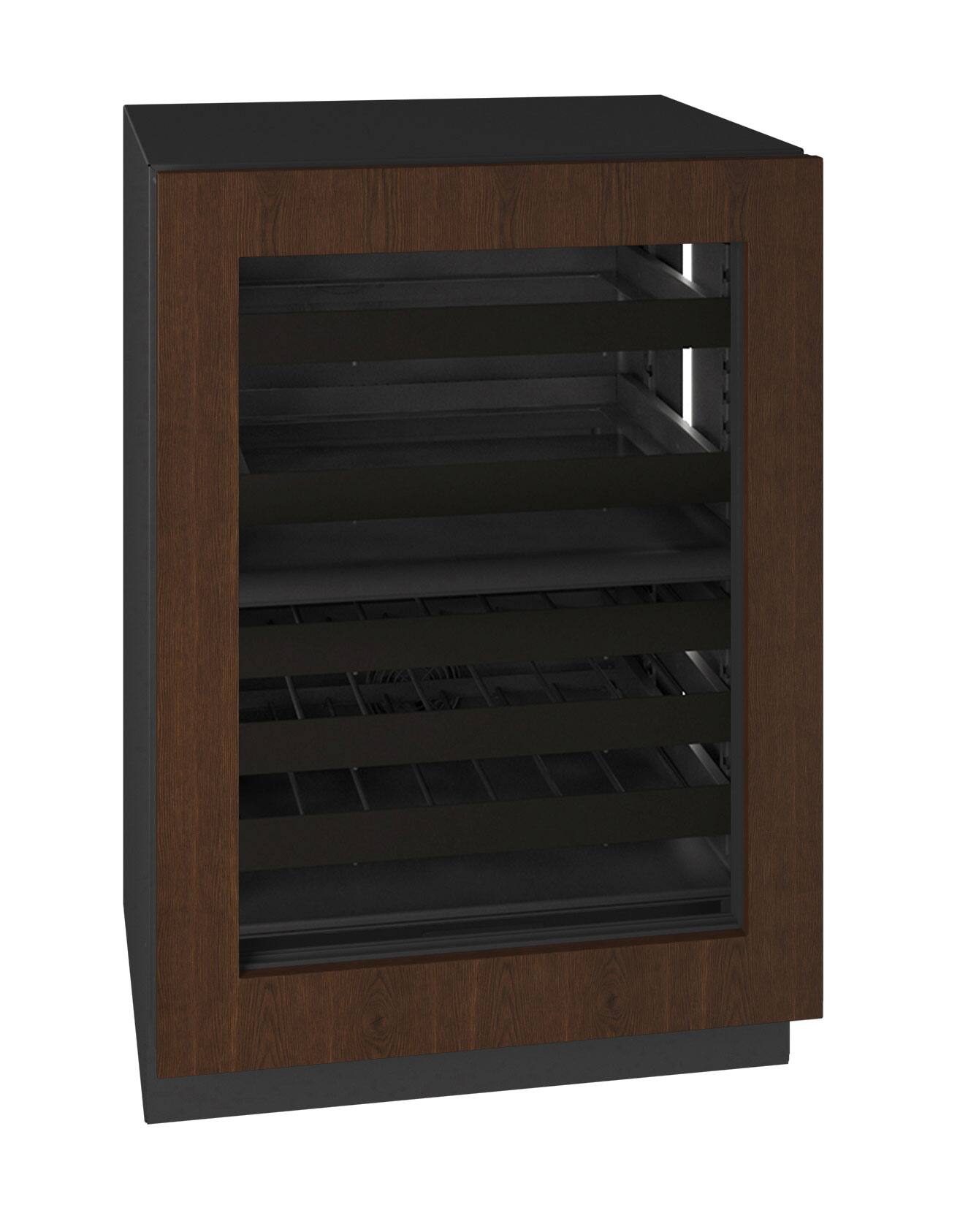 Angle. U-Line - U-Line 24"W. 4.6Cu.Ft. Built-In Dual-Zone Beverage Center-Panel Ready Frame/Glass - Integrated Frame.