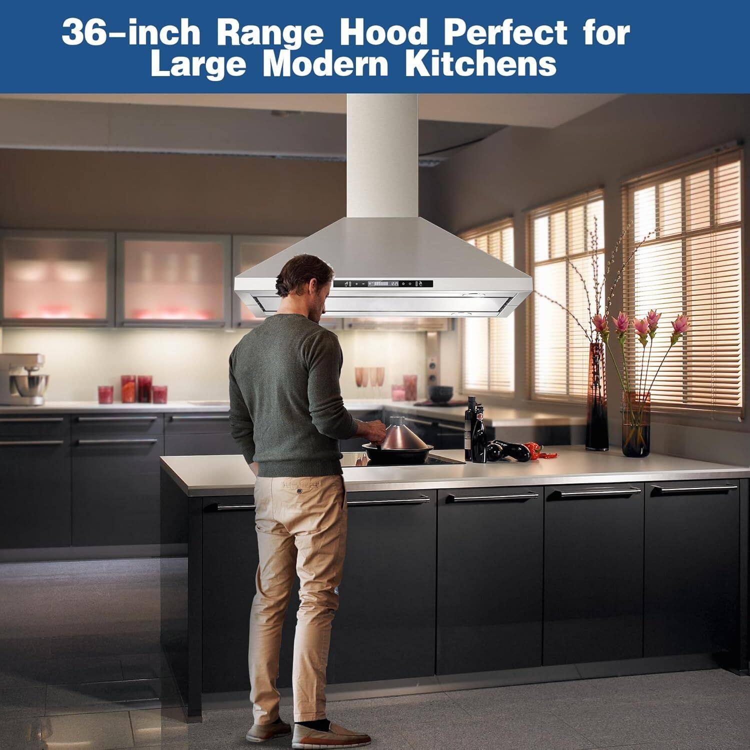 36-inch Range Hood Perfect for Large Modern Kitchens