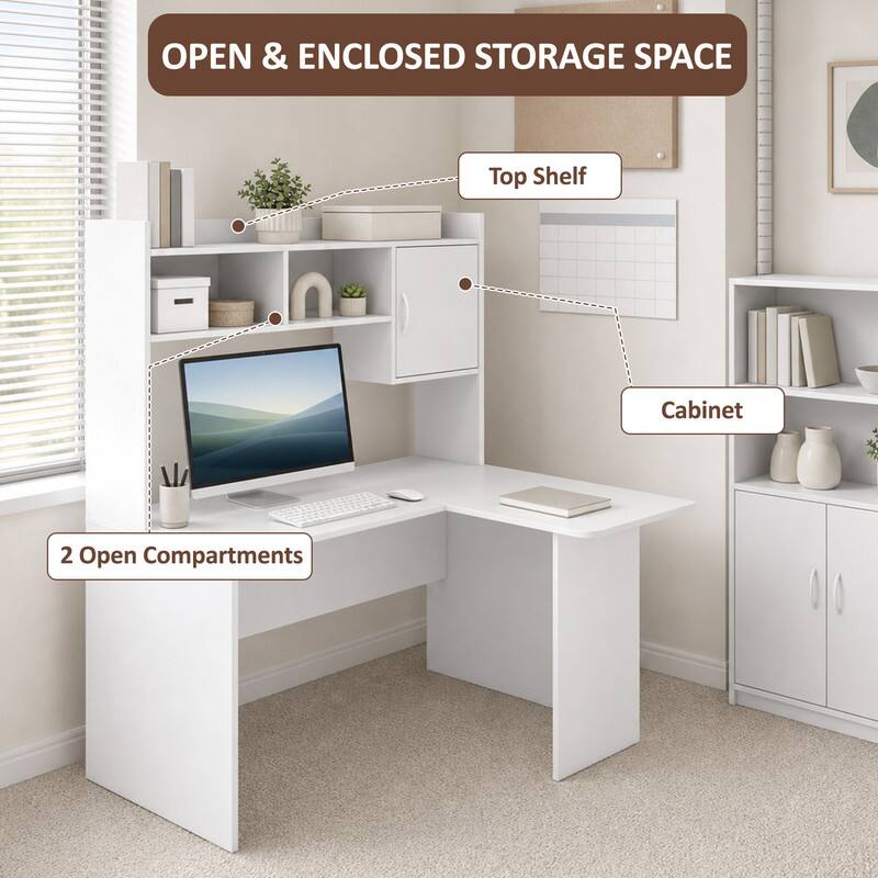 OPEN & ENCLOSED STORAGE SPACE  
Top Shelf  
Cabinet  
2 Open Compartments