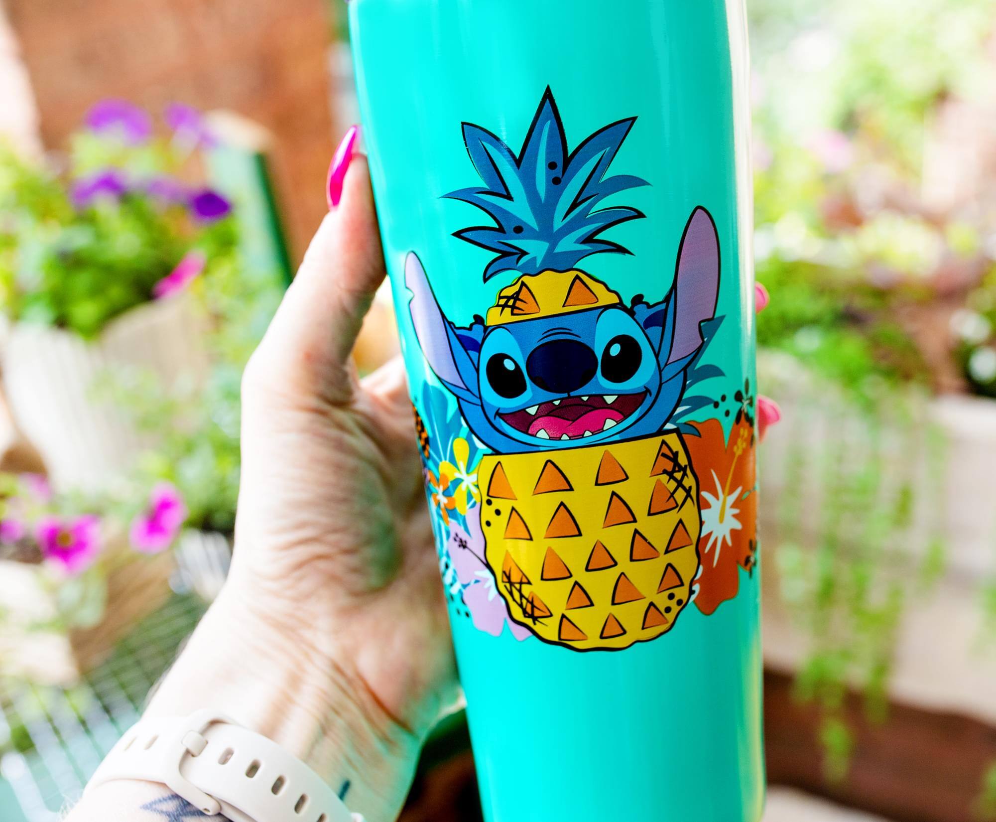Alt View 2. Disney - Disney Lilo & Stitch "Ohana Means Family" Double-Walled Stainless Steel Tumbler - Blue.