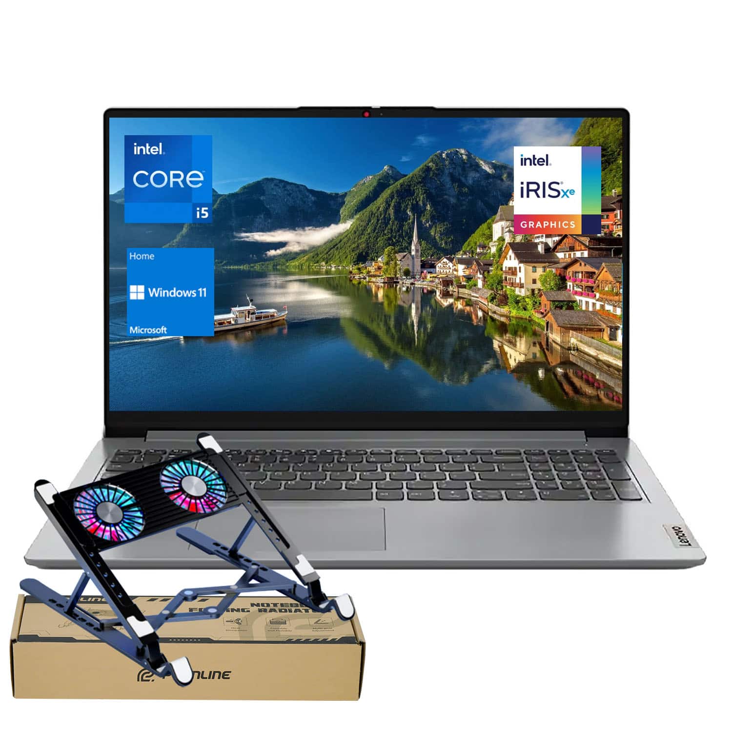 Lenovo - IdeaPad 1 15.6" FHD Laptop - Intel Core i5-1335U, 24GB RAM - 1TB SSD - Numeric Keypad - PCO Laptop Cooler - Gray