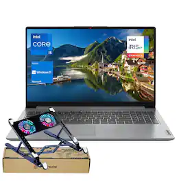 Lenovo - IdeaPad 1 15.6" FHD Laptop - Intel Core i5-1335U, 24GB RAM - 1TB SSD - Numeric Keypad - PCO Laptop Cooler - Gray