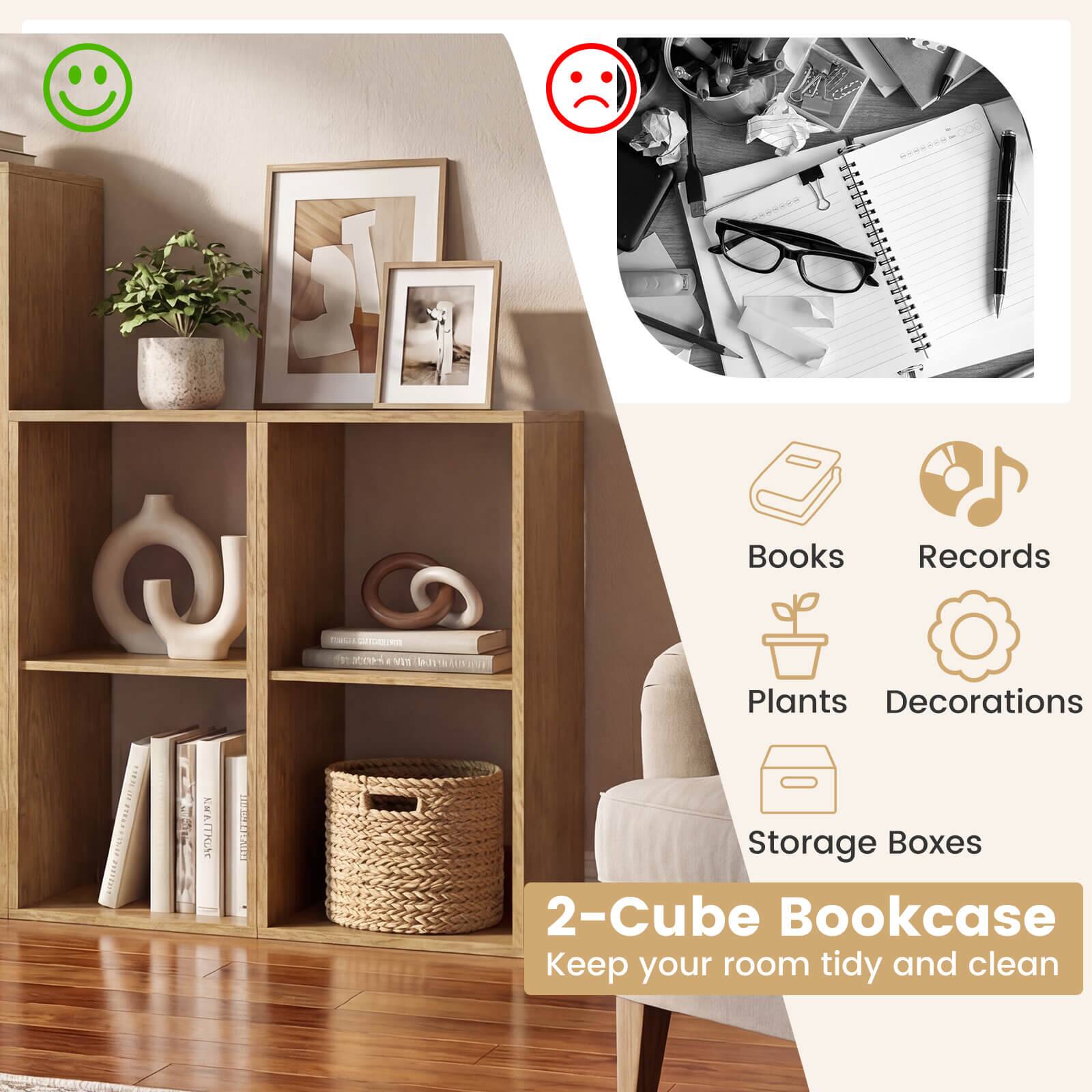 CL 1 _re WIS STRNR Books Records Plants Decorations Storage Boxes 2-Cube Bookcase Keep your room tidy and clean