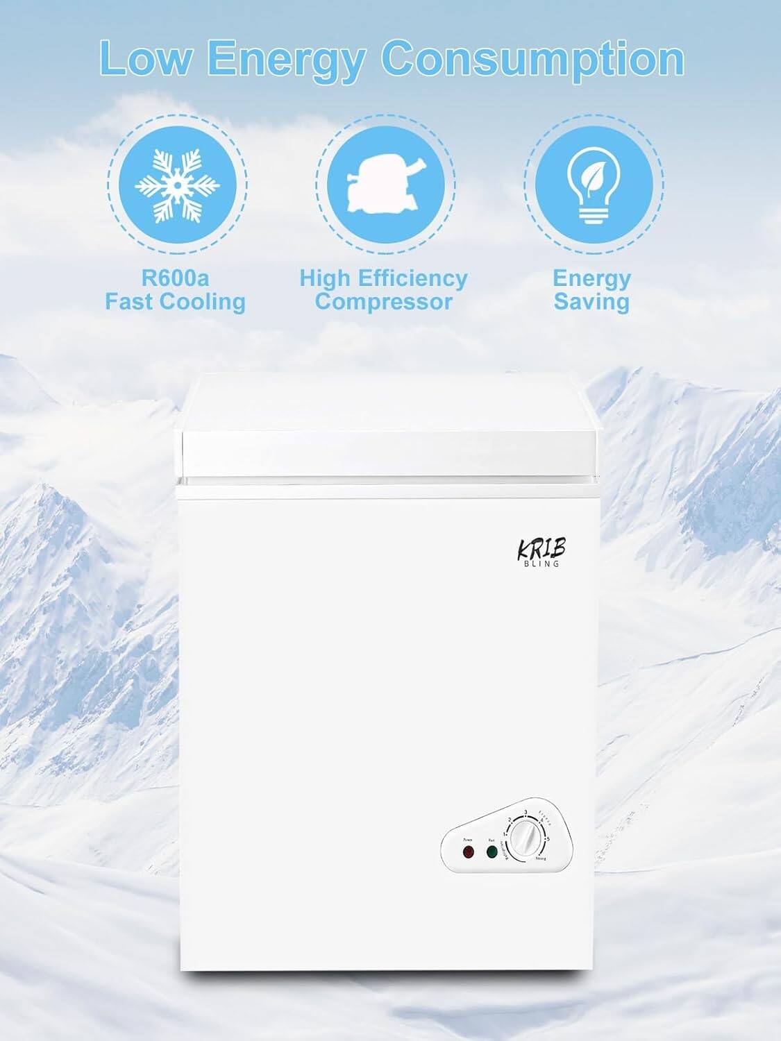 Low Energy Consumption  
R600a Fast Cooling  
High Efficiency Compressor  
Energy Saving  
KRIB BLING