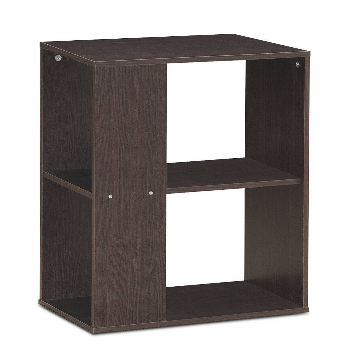 Alt View 1. Gymax - Gymax 2-Tier Side Sofa End Table Bedside Nightstand Table Brown Home - Brown.