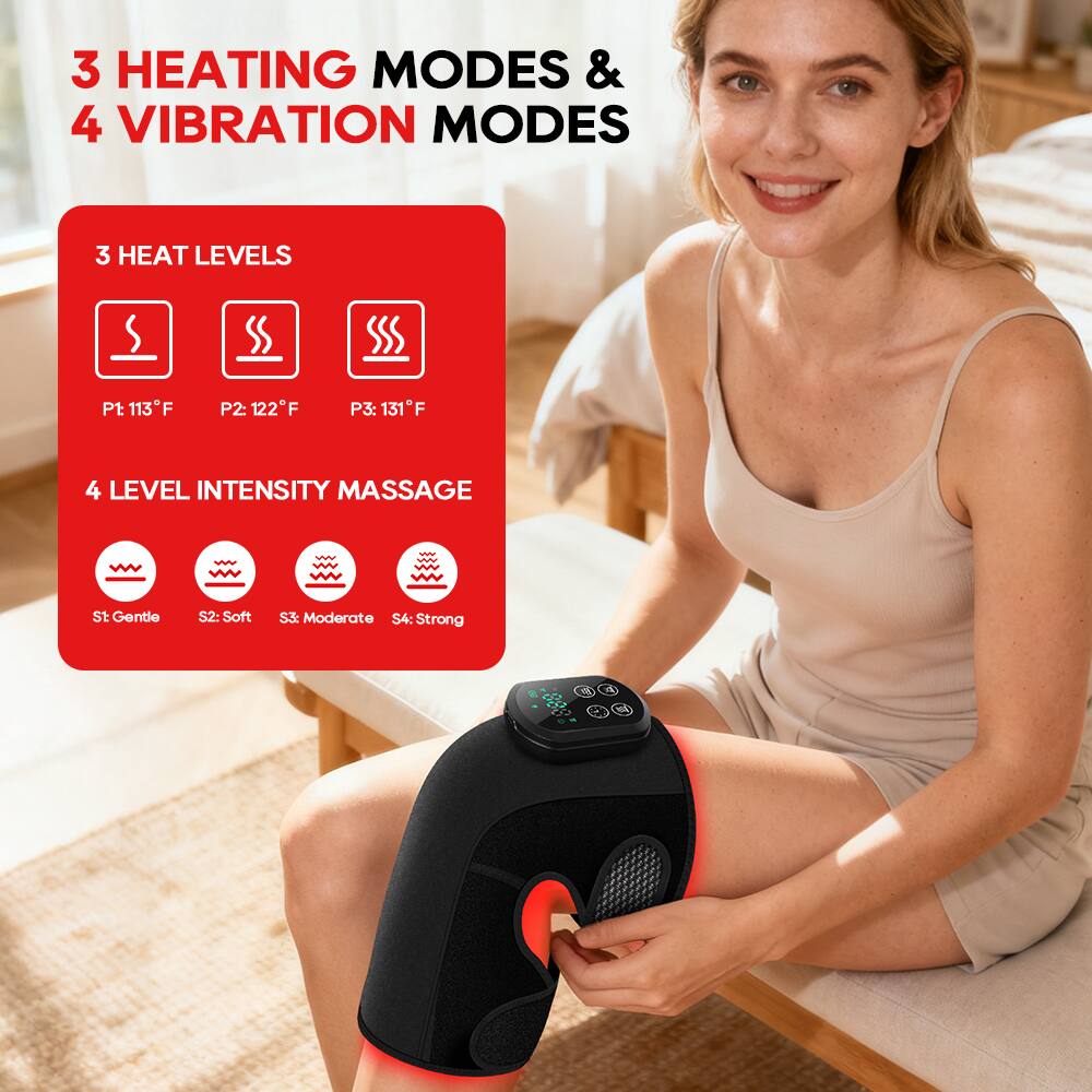 3 HEATING MODES & 4 VIBRATION MODES

3 HEAT LEVELS
P1: 113°F
P2: 122°F
P3: 131°F

4 LEVEL INTENSITY MASSAGE
S1: Gentle
S2: Soft
S3: Moderate
S4: Strong