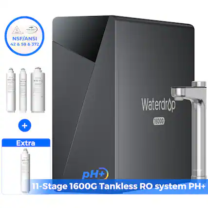 Waterdrop - 11-Stage 1600G Tankless RO system PH+
NSF/ANSI 42 & 58 & 372
WD-F2 | X16-F3
Extra: WD-F2