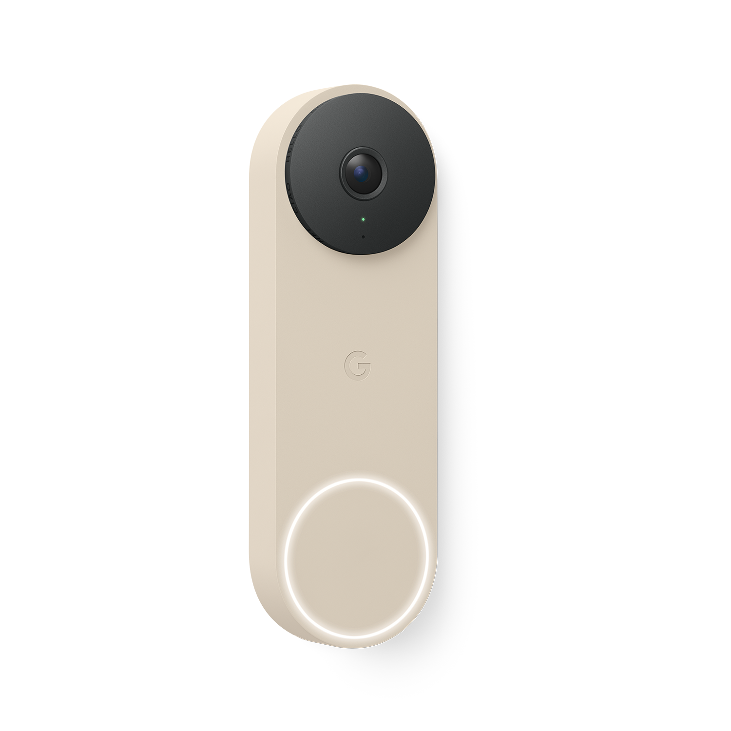 Alt View 1. Google - Nest Doorbell (wired, 3rd gen) - Latest Model - 2K Video and Gemini - Linen.