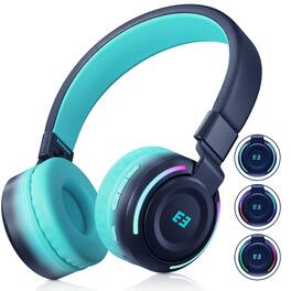 SEENDA - Kids Bluetooth Headphones for Girls Boys, Wired & Wireless Headphones for Kids with Microphone - Midnight Blue