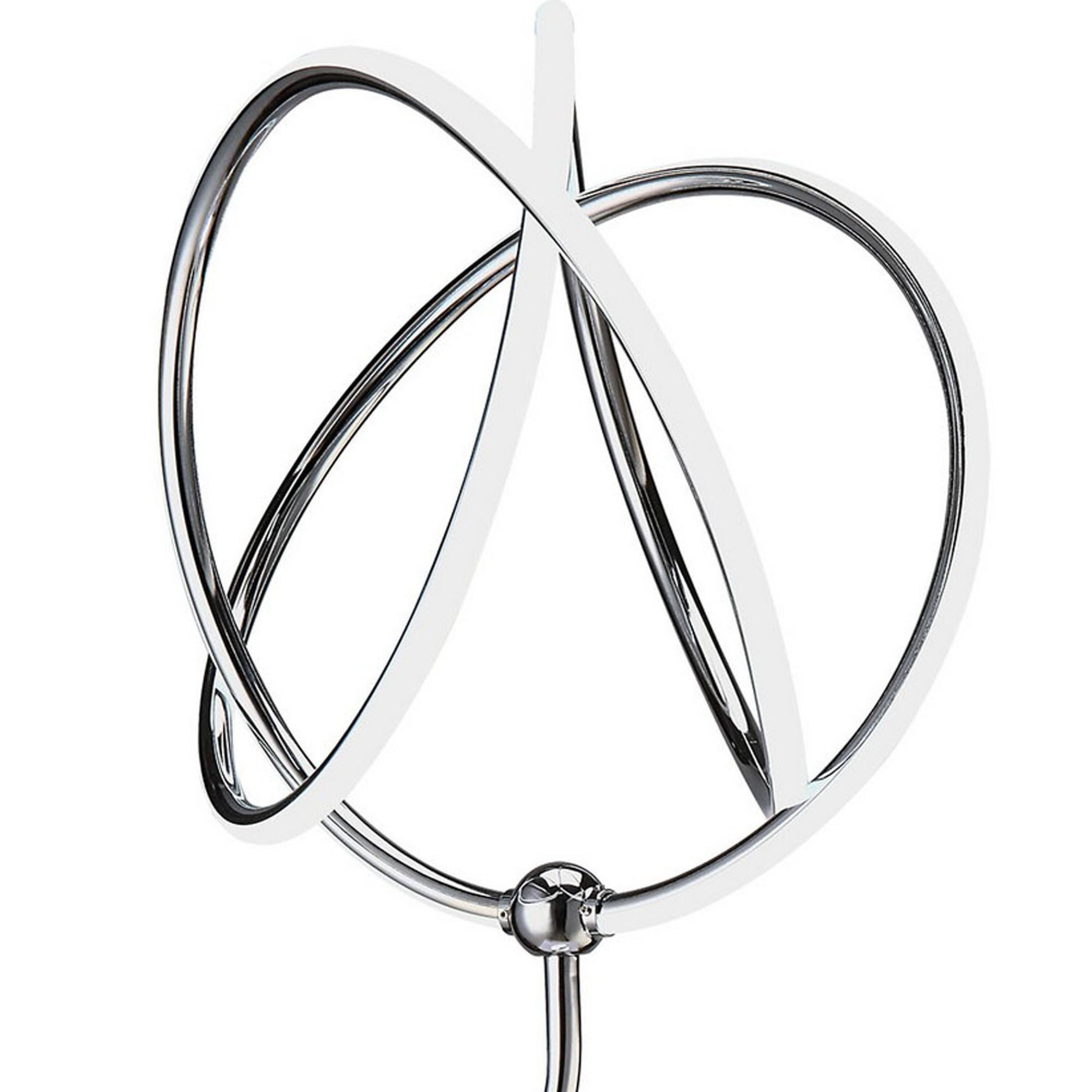 Angle. Manhattan Lane - Salt 33 Inch Table Lamp, Accent Twisted Design, LED Light, Chrome Metal - Chrome, Silver.