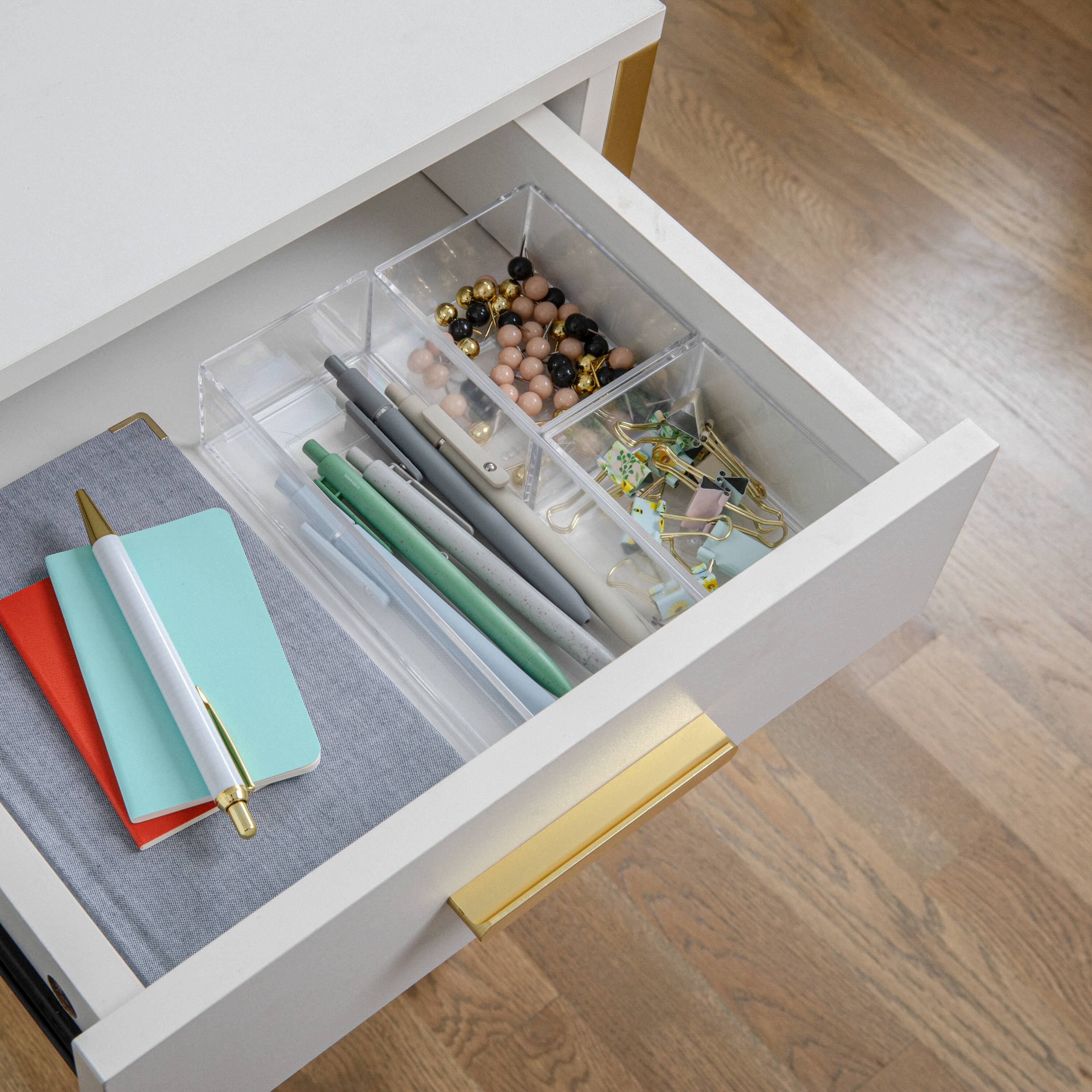 Alt View 15. Martha Stewart - Brody Plastic Stackable Desktop Organizer Set - Clear.