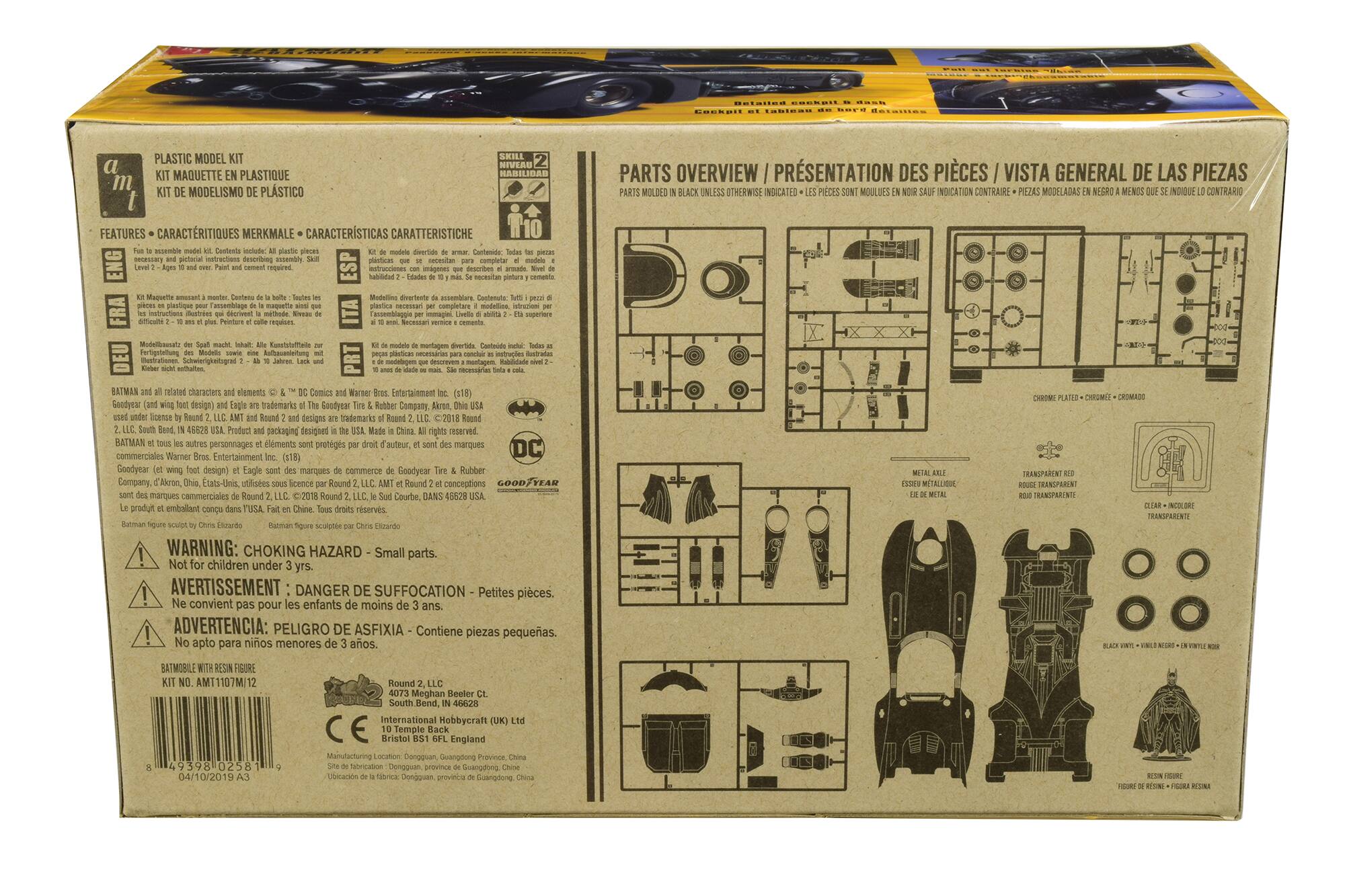 notatione Coc tabteae Bataites PLASTIC MODEL MAQUETTE PLASTIQUE MODELISMO PLASTICO SIVIAG PARTS OVERVIEW PRSENTATION DES VISTA GENERAL DE LAS PIEZAS MOLDED BLACK UNLESS OTHERWISE INSICATED PIECES MOULDES NDICATION CONTRAIRE PIEZAS MODELADAS NEGRO MENIS NOIOIE CONTRARIO FEATURES CARACTRITIQUES MERKMALE CARACTERSTICAS CARATTERISTICHE Contenide S iestractions desoribing eoendl completar astracciones nignias describes Maguetta phastique arsemblage FRA sttions decrvent Mudeibauata KonslalufTelle PerTigutetung Auttoromeitung Iustrationes Schwierngkeltsgrad Mudellina diverteste asoentiare Conenula completare espombinggie eprere montagen Cantecado ccesri instracties delgm - monttagen recesarian BATMAN characters elements Comics Waceer Eatertalement (s18) Goodyear design) trademarks Goodycar Rubber Compaty lcense designs tademarks 46828