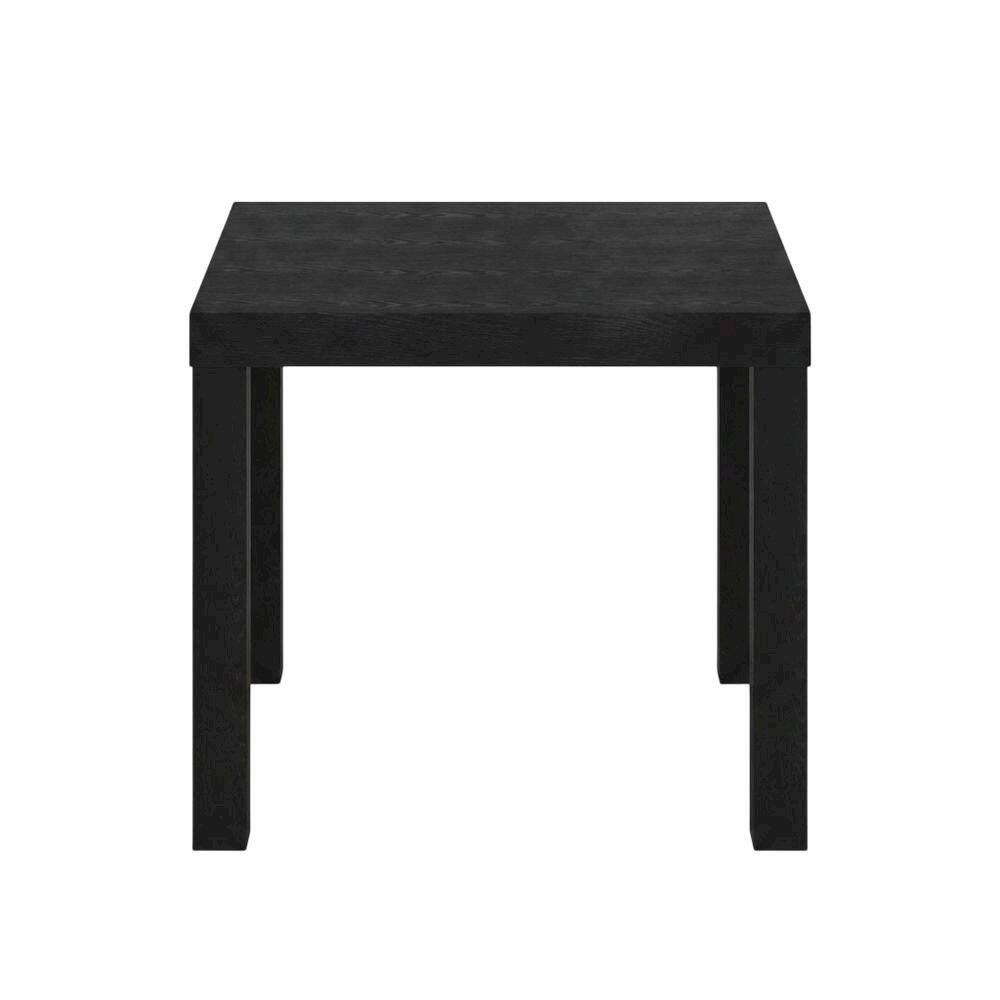 Back. FurniFact - FurniFact Side Table, Quality Build, Durable Wood Frame - Black - Black.