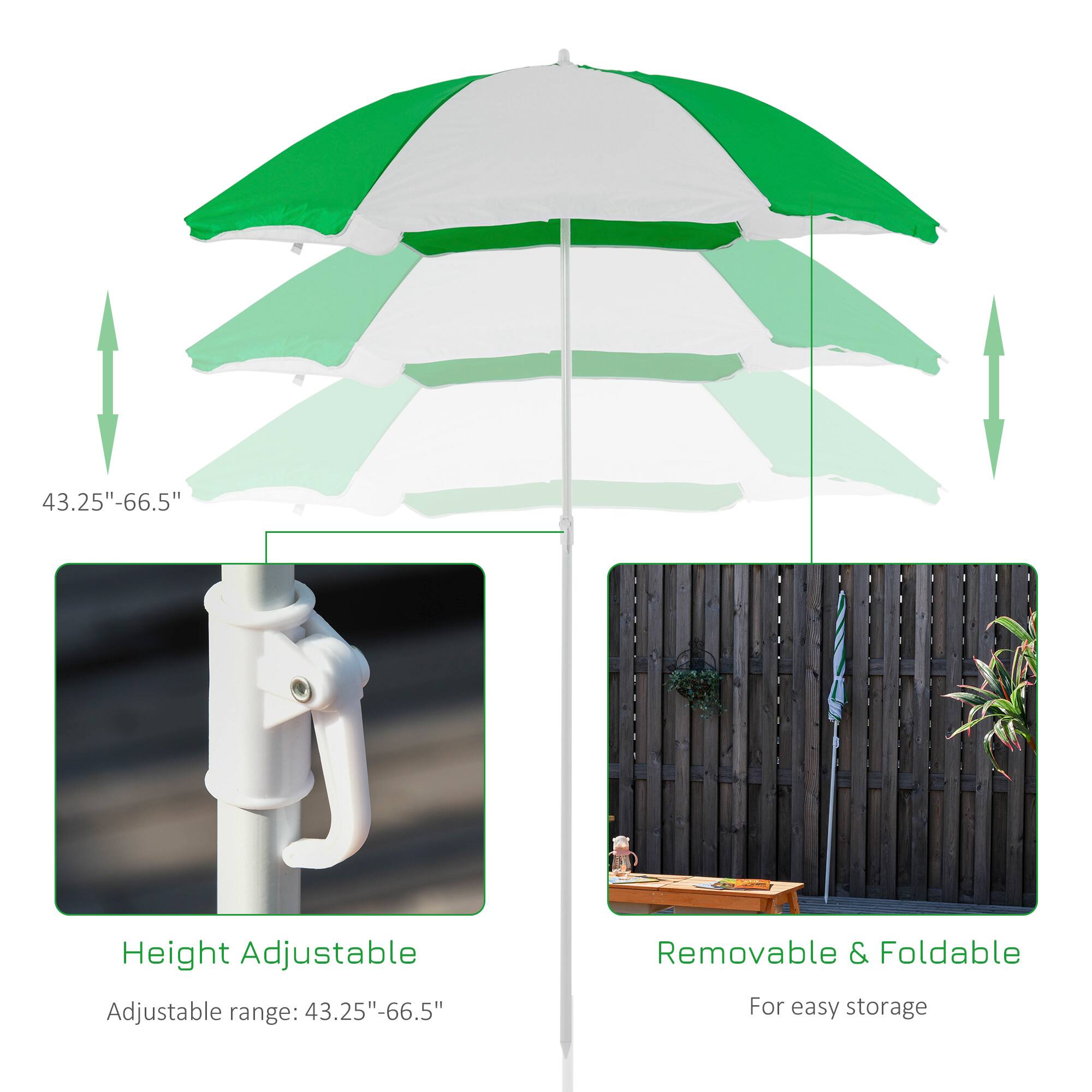 43.25"-66.5" Height Adjustable  
Adjustable range: 43.25"-66.5"  
Removable & Foldable  
For easy storage