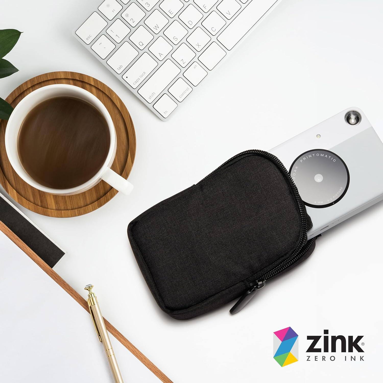 esc 1 2 3 E 4 W 5 Q 6 A 7 Z 8 9 0 lock caps shift F 10 G 11 H 12 J 13 K 14 L 15 control > in PRINTOMATIC SODAK U 16 E 17 R 18 I 19 O 20 P 21 ZINK ZERO INK