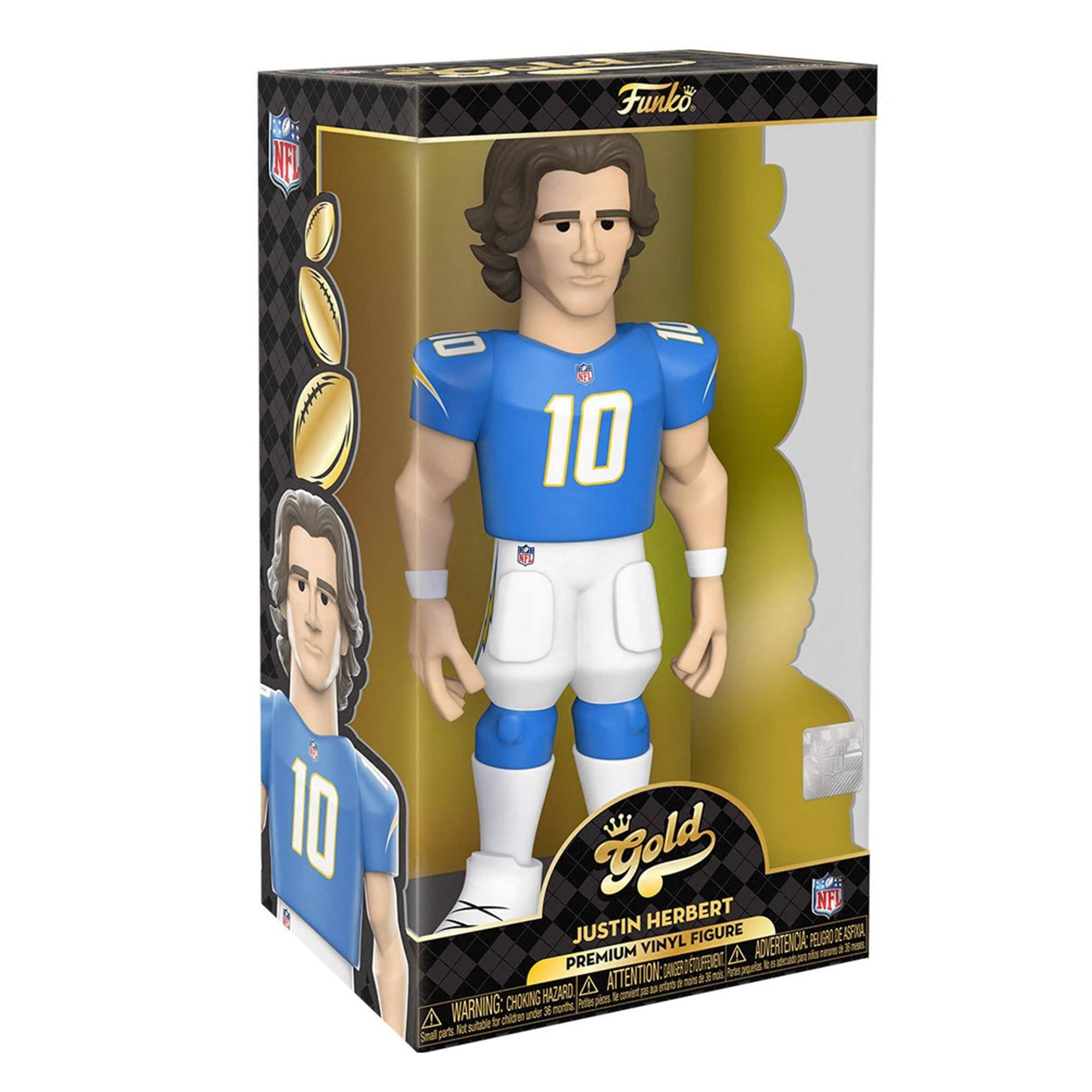 Funko

Gold

Justin Herbert
Premium Vinyl Figure

NFL

WARNING: CHOKING HAZARD - Small parts. Not for children under 3 years.

ADVERTENCIA: PEQUEÑOS PIEZAS. NO ES APTO PARA NIÑOS MENORES DE 3 AÑOS.

ATTENTION: RISQUE DE SOUFFOCATION - Petits objets. Ne convient pas aux enfants de moins de 3 ans.
