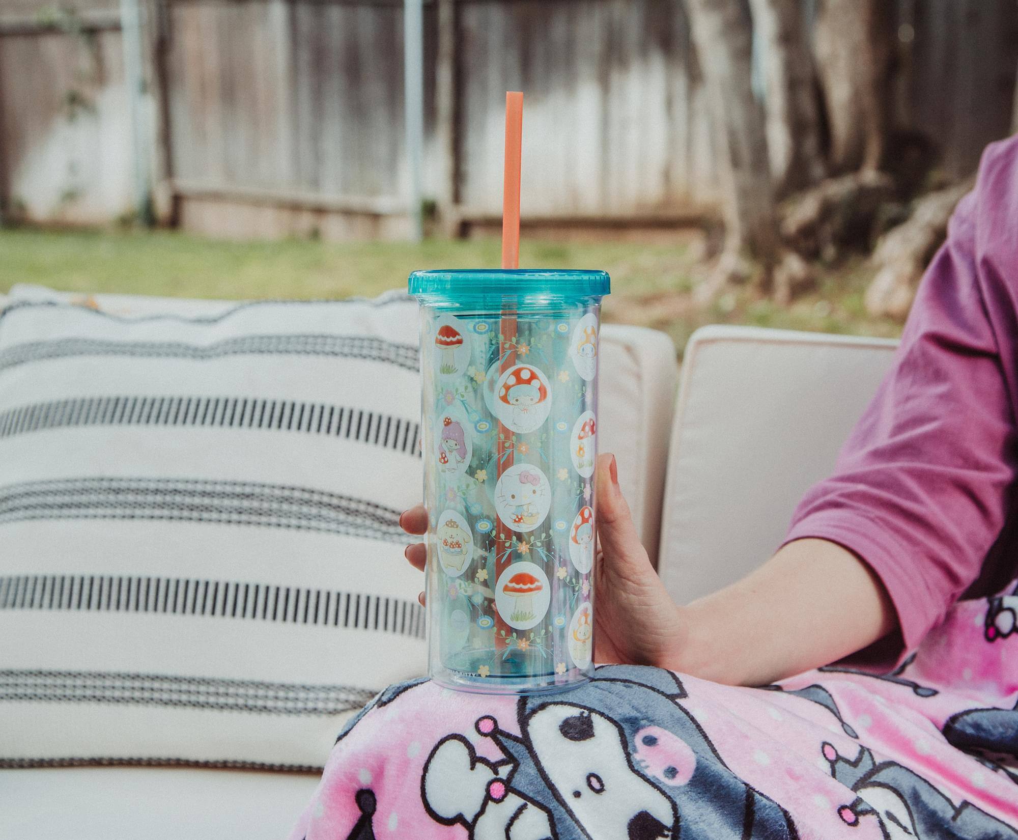 Alt View 2. Hello Kitty - Sanrio Hello Kitty and Friends Mushroom Crew Carnival Cup | Holds 20 Ounces - Blue.