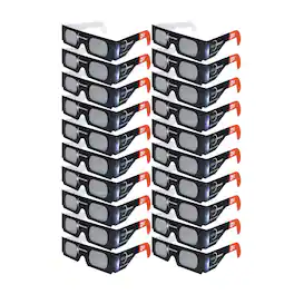 Celestron - EclipSmart Safe Filter Eclipse Glasses ISO 12312-2:2015 (E) (20-Pack) - Multicolor