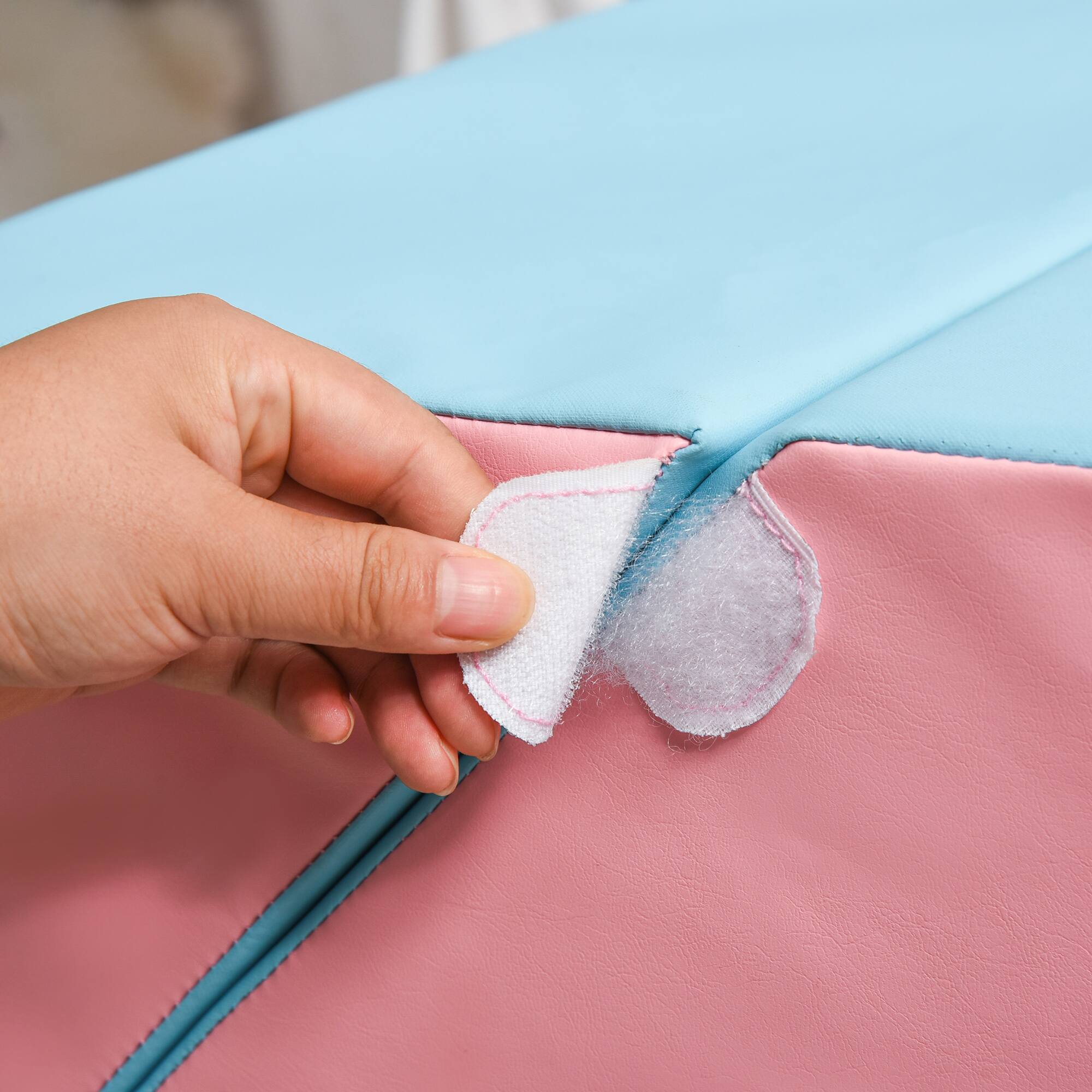 Alt View 5. Qaba - Foam Play Set, Easy-to-Clean 2 Piece Soft & Safe Kids Climbing Set, Crawling or Sliding.