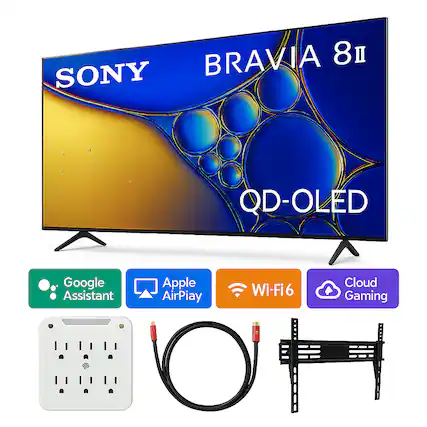 BRAVIA 8 II SONY QD-OLED
Google Assistant
Apple AirPlay
Wi-Fi 6
Cloud Gaming