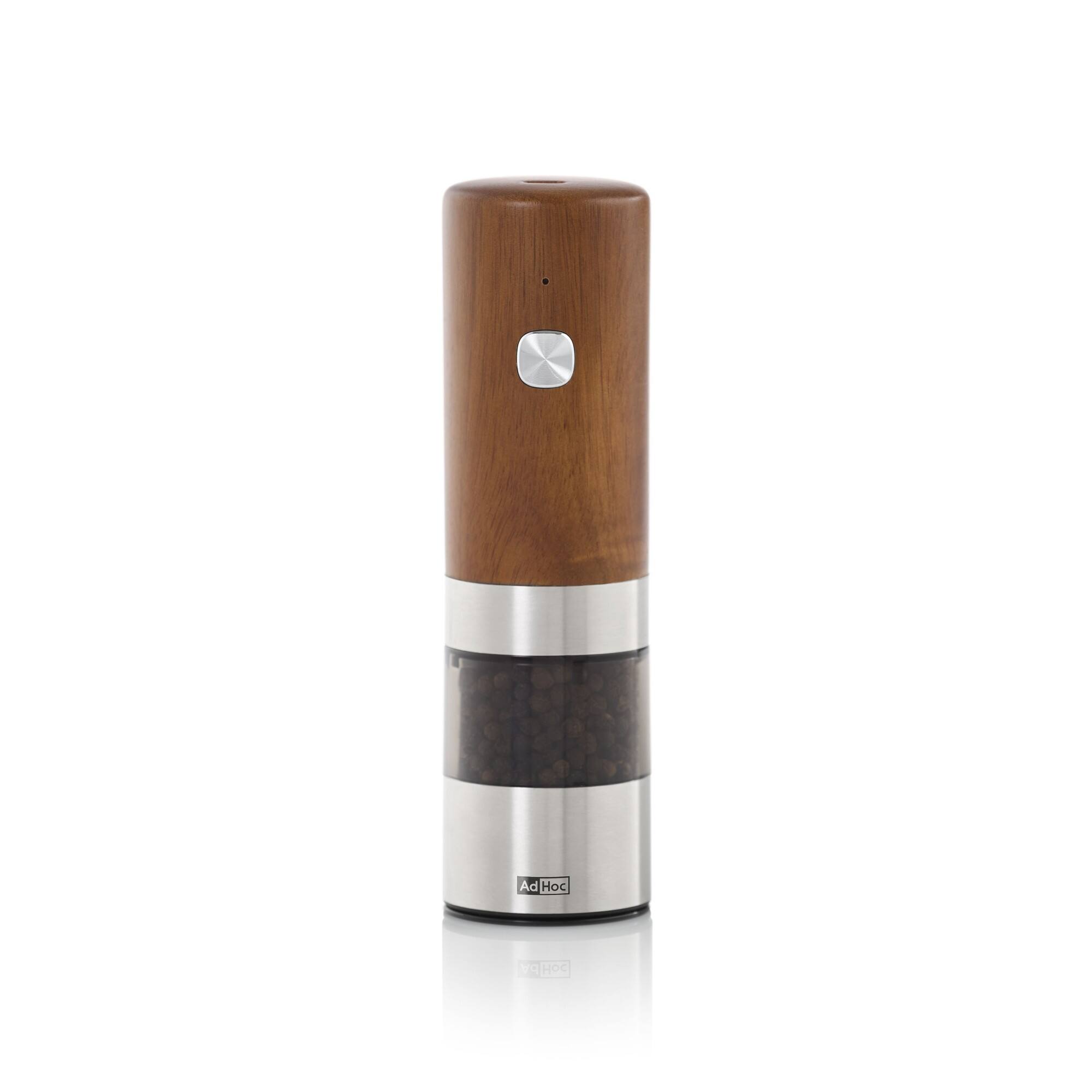 Alt View 1. Ad Hoc - i.Mill Electric Pepper & Salt Mill, Wood & Stainless Steel - Acacia Wood.