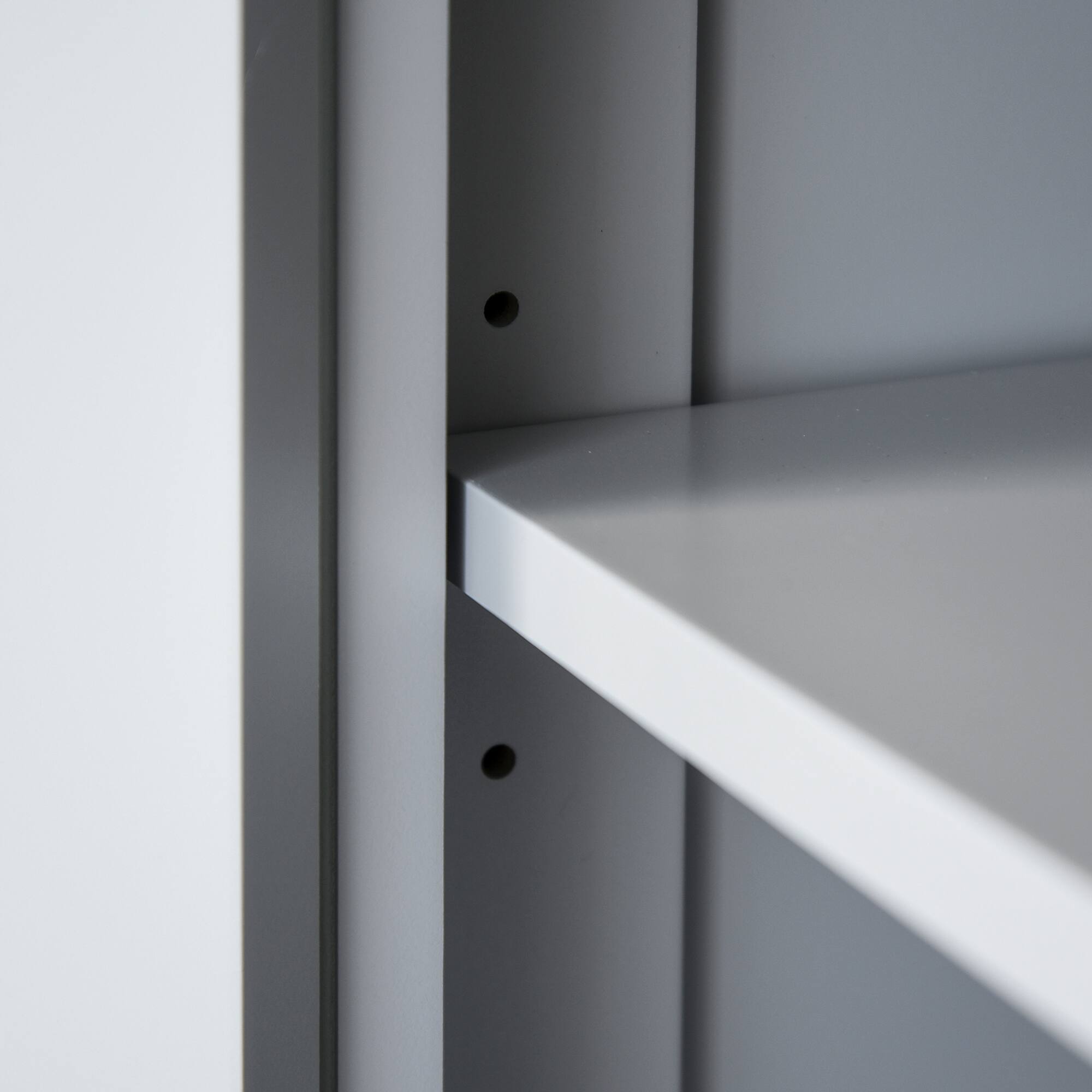 Alt View 8. Homcom - 72" Kitchen Pantry Cabinet, Freestanding Storage Cabinet with 4 Doors, Drawer and 3 Adjustable Shelves for Dining Room - Gray.