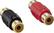 Front. Insignia™ - RCA Plug Couplers (2-Pack) - Red/Black.