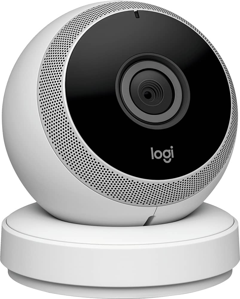 Angle. Logitech - Logi Circle Wireless HD Video Security Camera with 2-way talk - White.