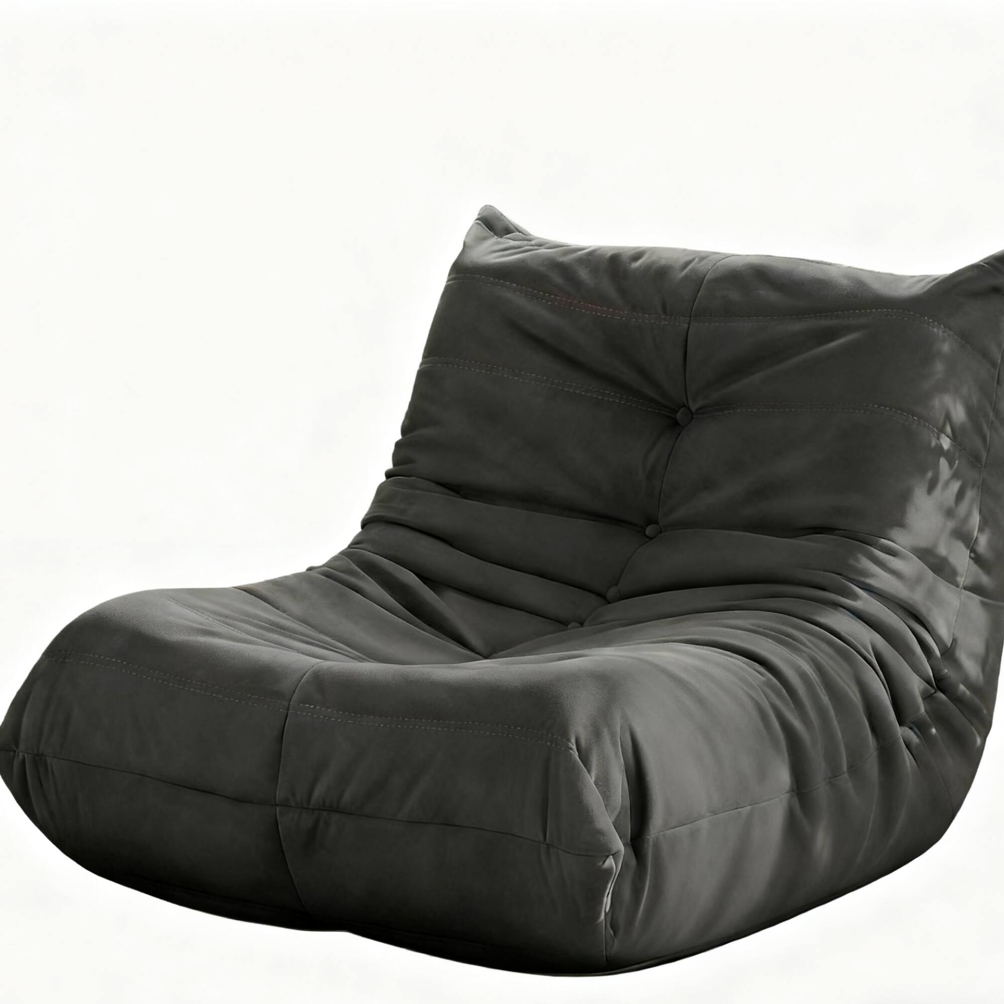 Alt View 4. GOODSILO - Stylish Button-Tufted Accent Chair with Luxurious Microfiber Upholstery for Living Room Decor - Gray.