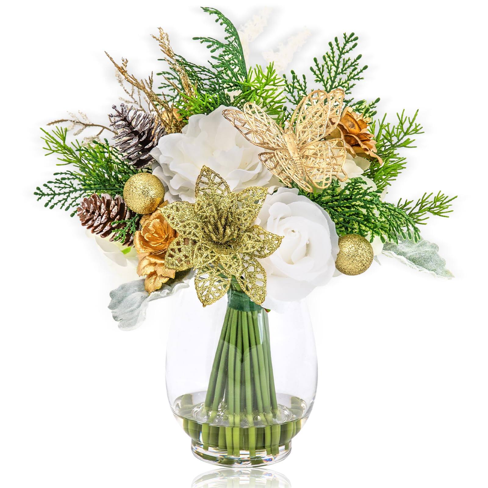 Alt View 1. Siljoy - Each handmade arrangement has unique details; responsive service ensures satisfying purchase. - Platinum White.