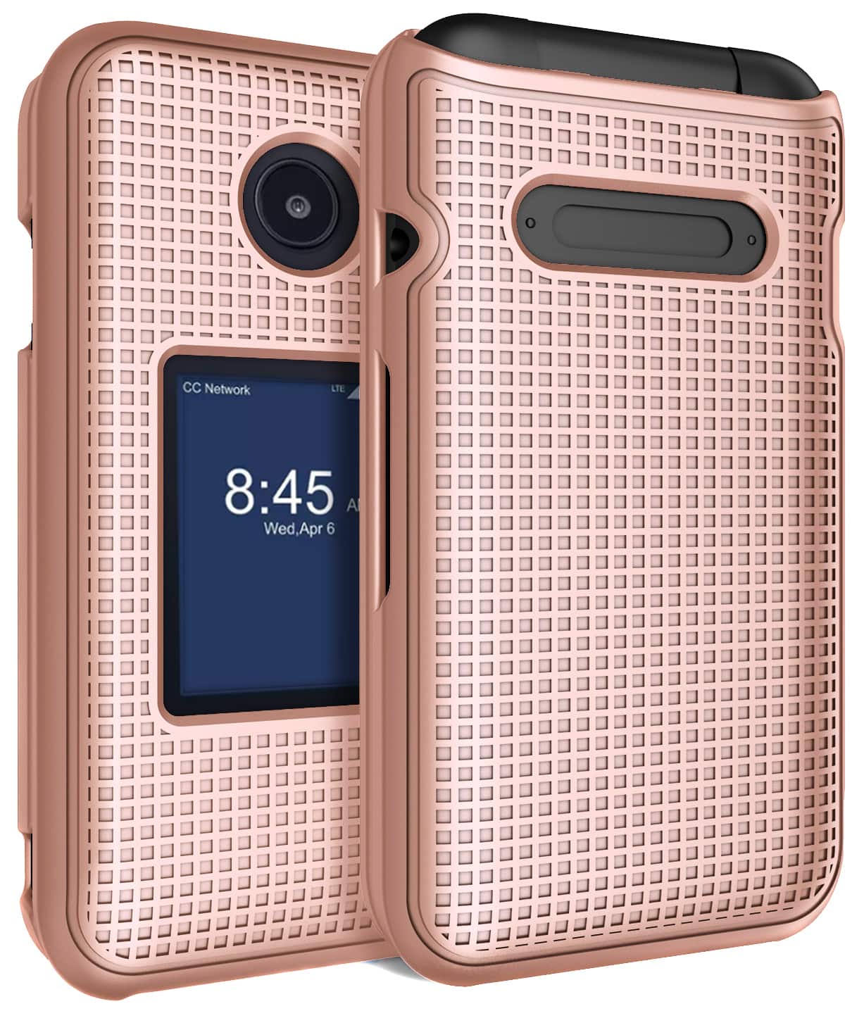 Nakedcellphone - Hard Case for Consumer Cellular Verve Snap Flip Phone - Rose Gold