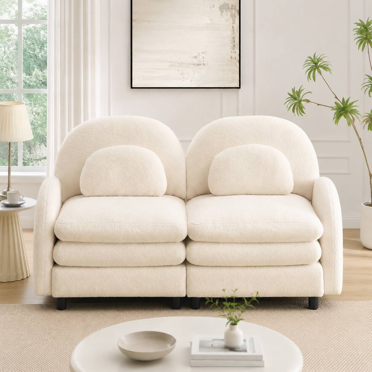 Beige White