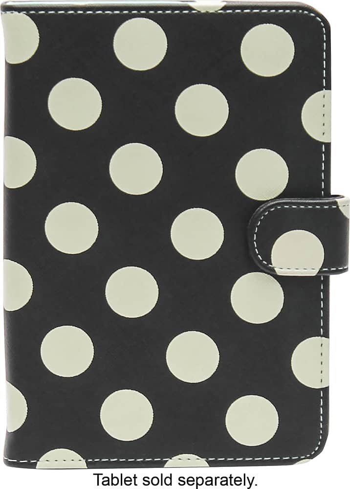 Front. Studio C - Hot to Trot Case for Most 8" Tablets - Black/Cream/Mint.