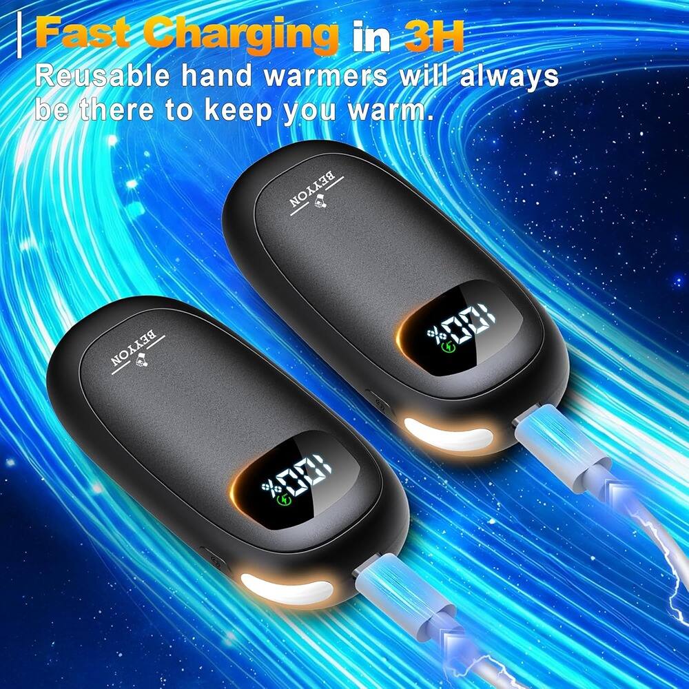 Fast Charging in 3H  
Reusable hand warmers will always be there to keep you warm.