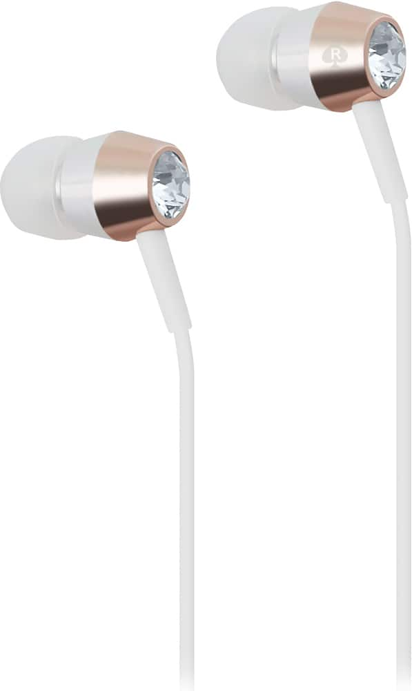 Best Buy: kate spade new york Earbud Headphones Crystal/Rose Gold ...