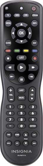 Insignia - 4-Device Universal Remote - Black - Front Zoom