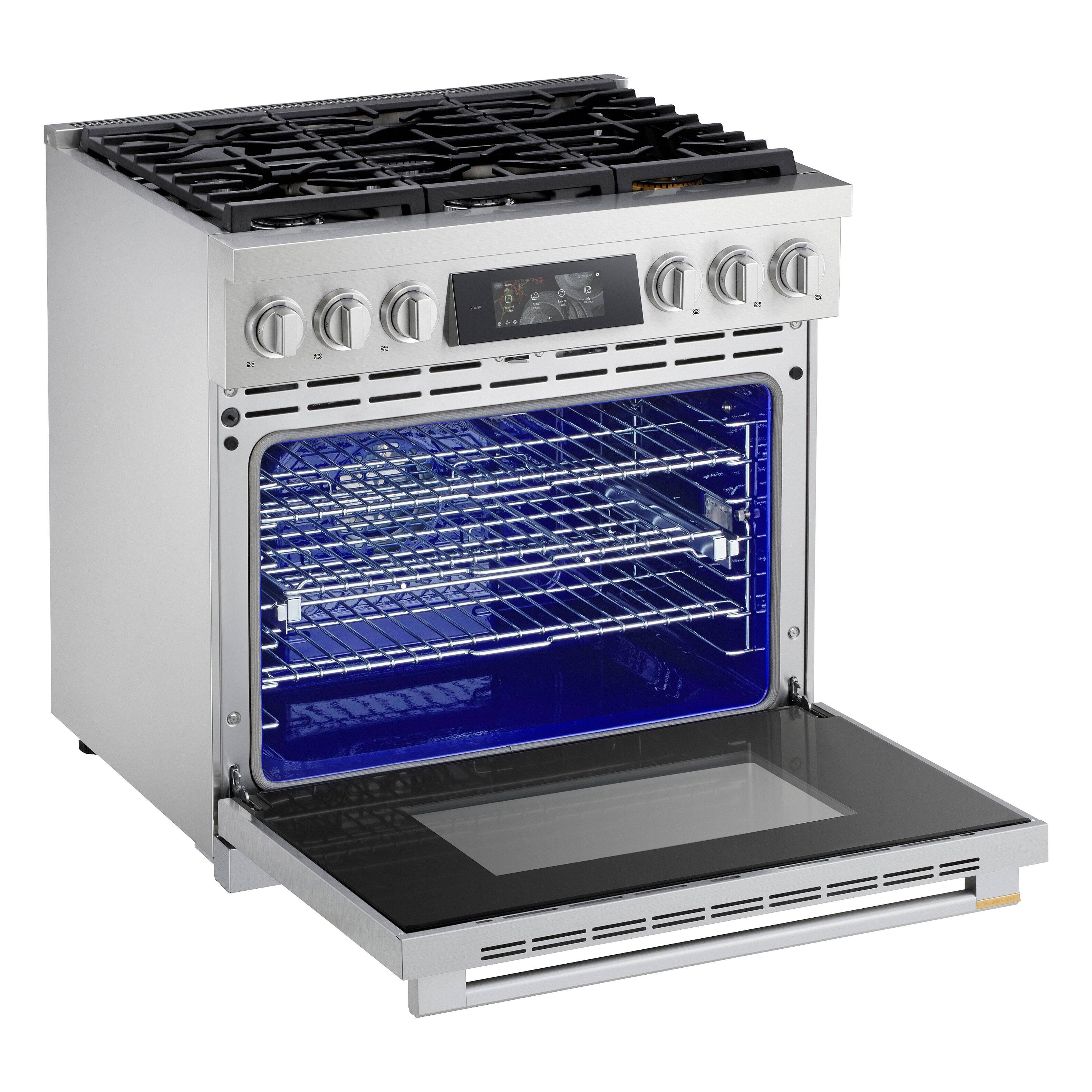 Alt View 15. LG - SIGNATURE 6.3 Cu. Ft. Slide-In Gas True Convection Pro Range with EasyClean, AirFry, and UltraHeat 23K Dual Power Burner - Stainless Steel.