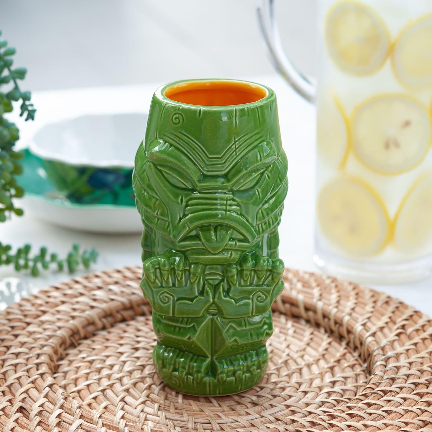Alt View 3. ThinkGeek - Geeki Tikis Monsters Gill-Man Ceramic Mug | Holds 18 Ounces - Green.