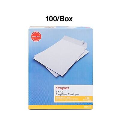 100/Box  
Staples  
9 x 12 EasyClose Envelopes  
100 STIPS47