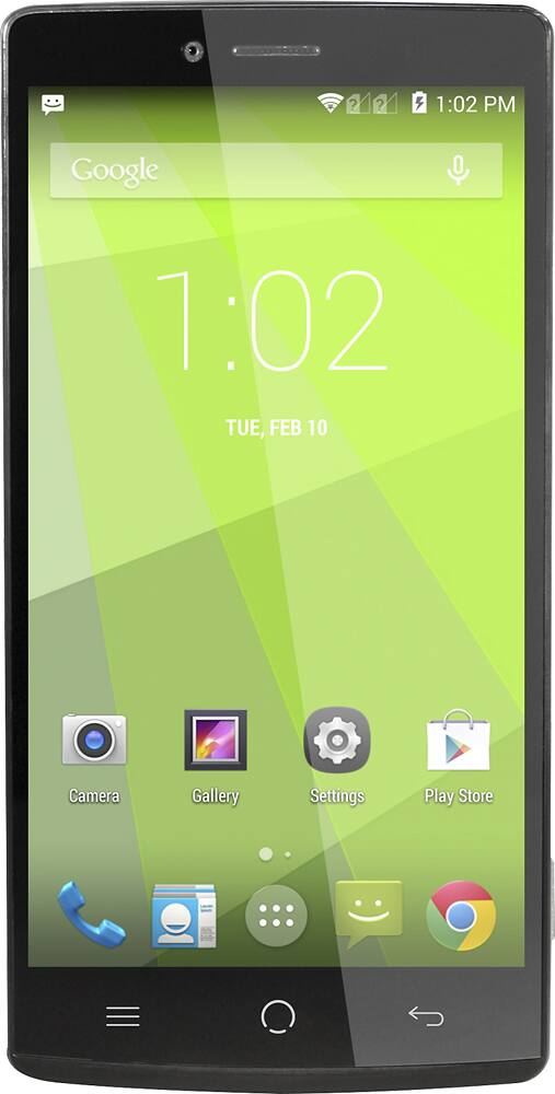 Front. NUU Mobile - Z8 4G LTE with 32GB Memory Cell Phone (Unlocked) - Brushed White.