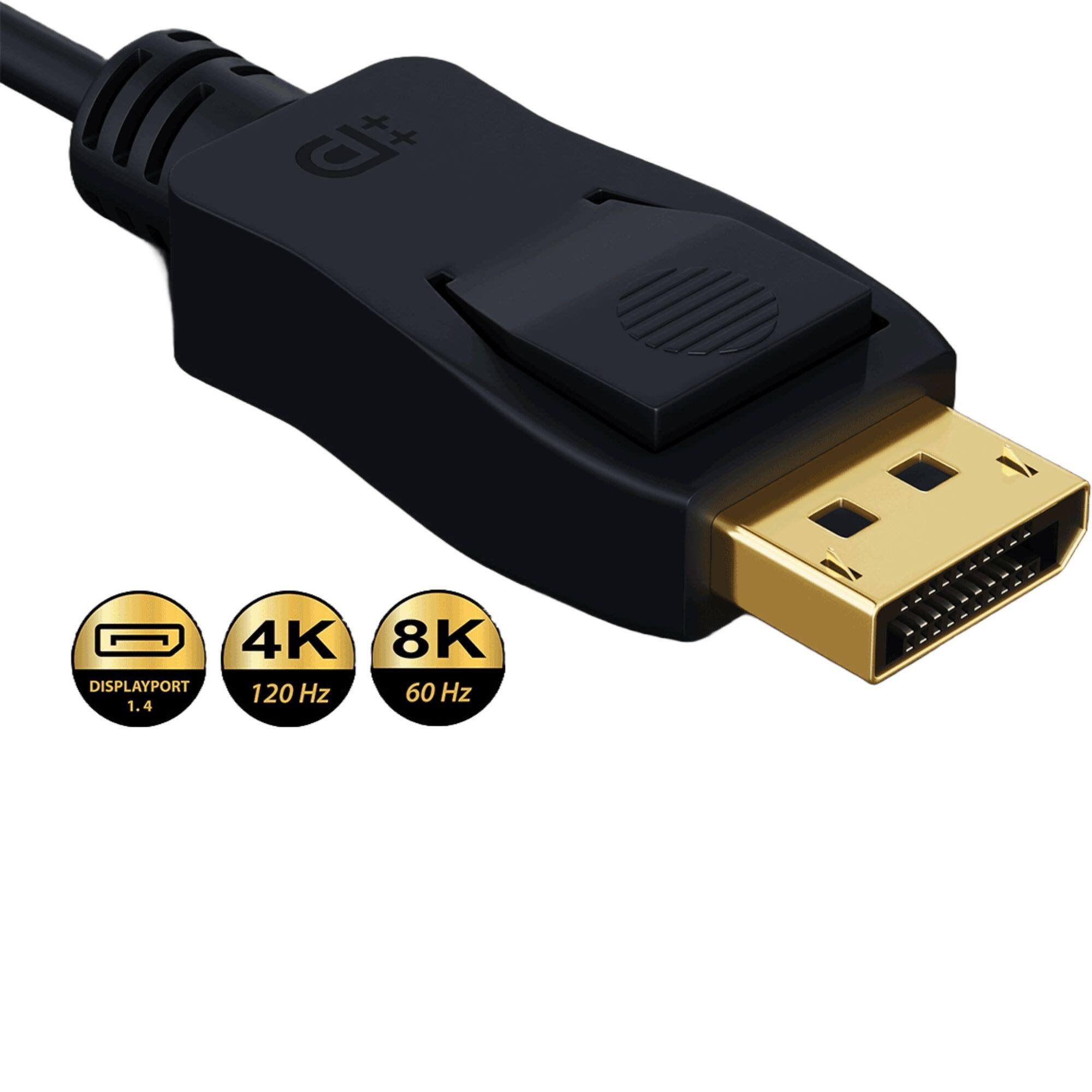Sanoxy 3ft Gold Plated DisplayPort Male to Male Cable with Latches ...