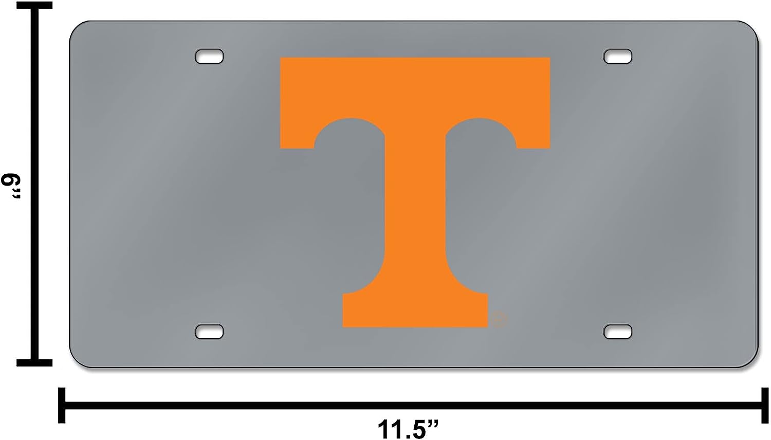 Alt View 2. Rico Industries - Tennessee Volunteers Mirrored Laser Cut License Plate Laser Tag - Multi.